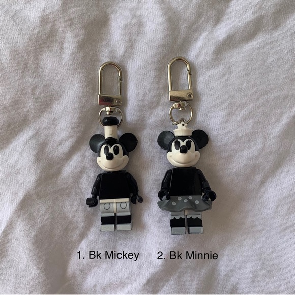 Disney Mickey Minnie mini figure lego keychain | small gift couple items - Picture 1 of 2